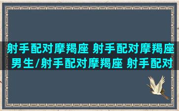 射手配对摩羯座 射手配对摩羯座男生/射手配对摩羯座 射手配对摩羯座男生-我的网站